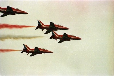 Negativ Red Arrows BAE Hawk T.1 Flugzeug 35mm ungerahmt sro-IE6-17