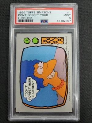1990 TOPPS SIMPSONS DON'T FORGET YOUR LUNCHES! PSA 9
