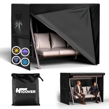 Outdoor Swing Cover 3 Seater 600D Hammock Cover Waterproof 87Lx61Wx73H inch