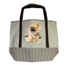 Pet Gifts USA Tote Canvas Bag Pomeranian Dog Handbag NEW
