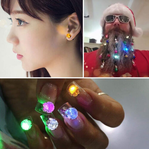 1/3/10 Paar Farben wechselnde LED leuchtende Ohrringe Ohrstecker Blitz für Weihnachtsfeier - Bild 5 von 7
