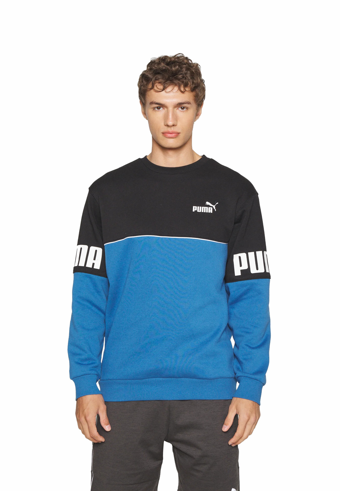 Мужская куртка Puma Power Lake Blue с цветным блоком Crew - S