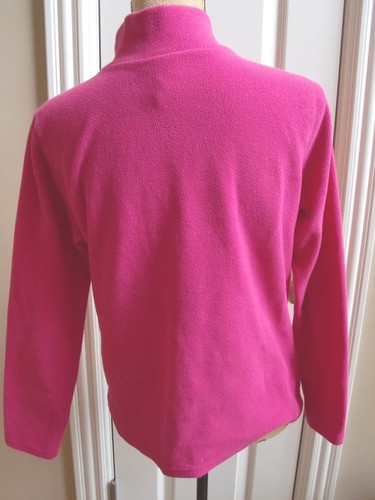Junior"THE NORTH FACE"Pink Fleece Mockneck 1/3 Zip Logo Sweater size XL/18 CUTE! - Picture 3 of 4