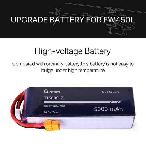 FLY WING FW450L RC Helicopters 14.8V 5000mAh Lipo Battery For V2.5 / V3 / UH-1 - Picture 5 of 12