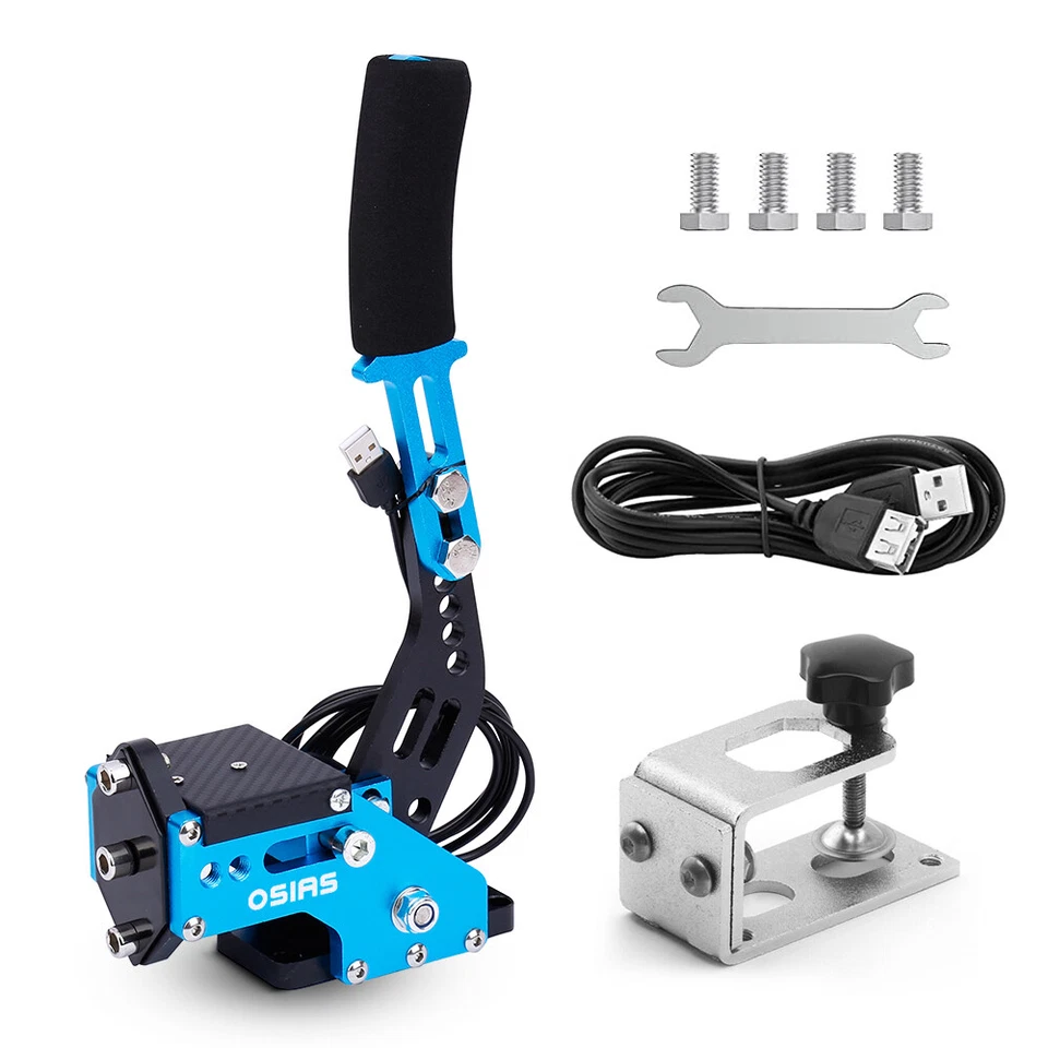 OSIAS USB Handbrake with Clamp for PC Windows Sim Racing fit Logitech G27 G29 G920 New