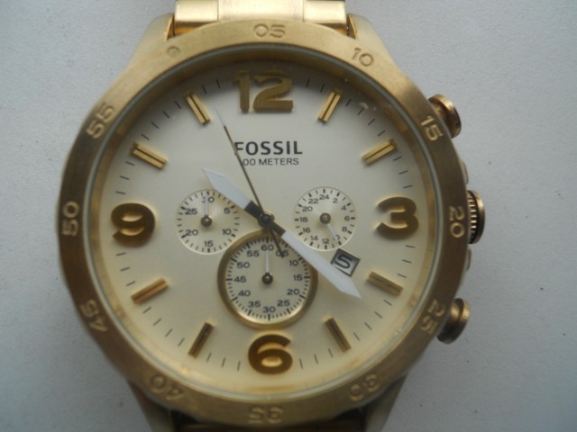 Fossil men's quartz battery Metal 