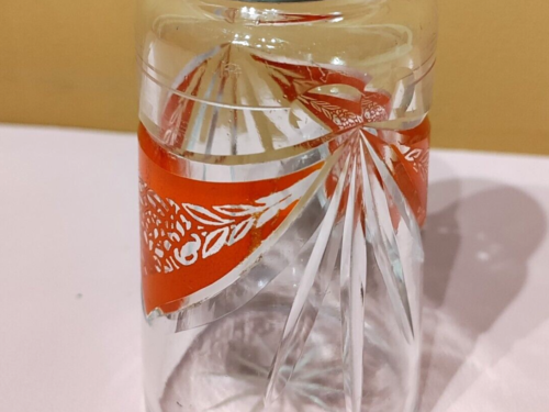 Antique Sugar Shaker Cut Glass With EPNS Silver Lid And Red Floral Detailing - Picture 7 of 12