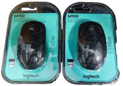 2x Logitech M190 Wireless Mouse schwarz black NEU & OVP