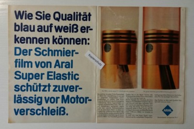 Advertisement A4: lubricating film by Aral Super Elastic 1981 (120416259