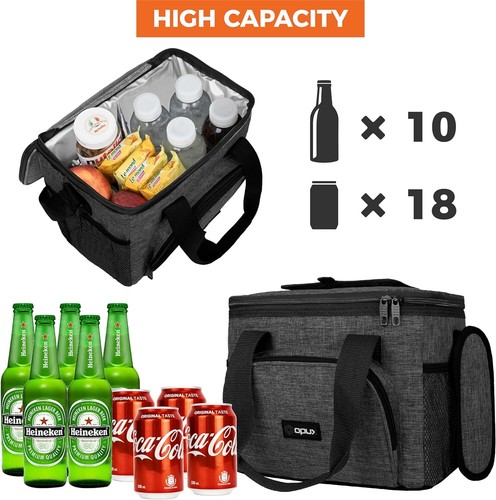 Large Insulated Lunch Bag Mini Cooler for Adults For Travel Women Men Leakproof - Picture 3 of 8