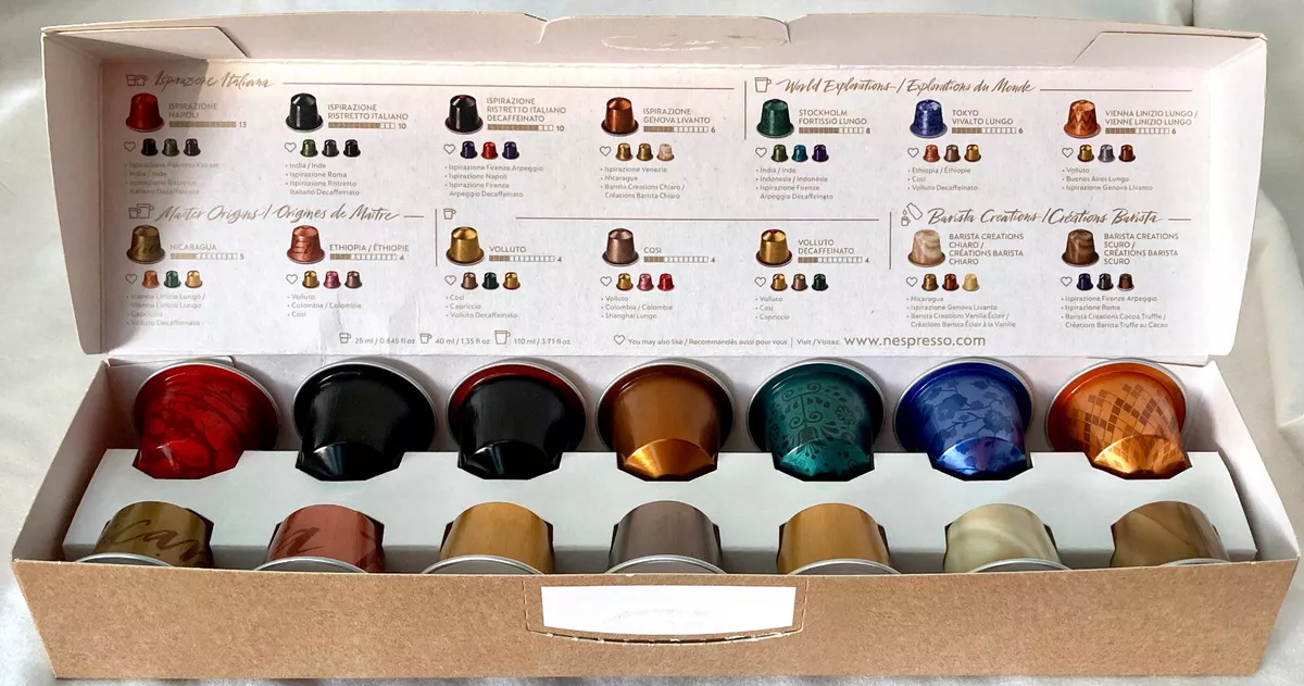 Trænge ind moral Forstyrrelse 🎁 Nespresso OriginalLine Variety Welcome Sampler Pack 14 Coffee Capsules  Pods | eBay