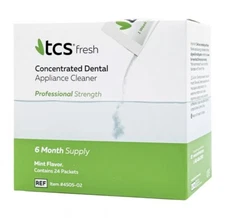 TCS Fresh Dental Appliance Cleaner, 24 Count Professional Strength Concentrat...