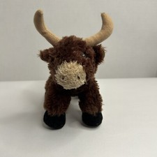 Aurora Toro Bull 8 Plush Stuffed Animal Toy Cute Floppy Soft Brown