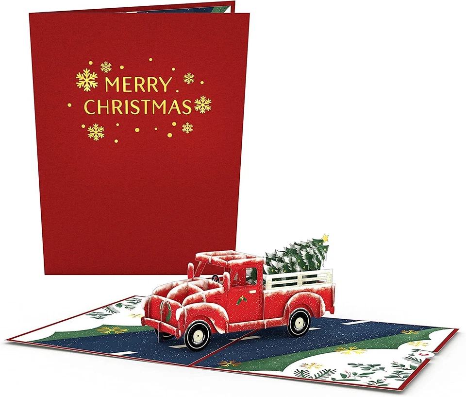 Lovepop Beautiful Holiday Truck 3-D, cartão de férias pop-up - Imagem 3 de 4