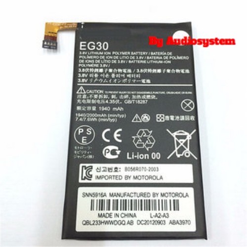 BATTERIA Adatta per MOTOROLA EG30 XT890 RAZR XT907 DROID XT901 XT980 1940MAH - Foto 1 di 1