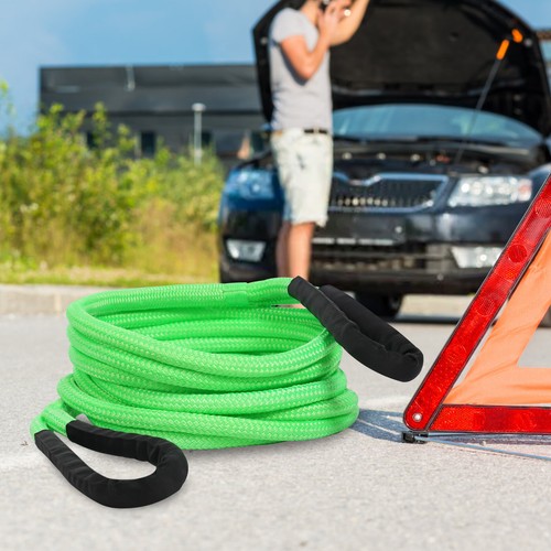Green 15100lbs Long Towing Rope Elasticity Recovery Rope Kit with Handbag