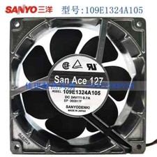 Sanyo Denki 109E1324A105 Server Cooling Fan DC 24V 0.7A 127x127x38mm 2-Wire