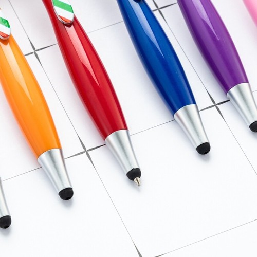 10Pieces 2-in-1 Ballpoint Pen Retractable Ballpoint Pen Touching Screen Pen - Zdjęcie 2 z 19