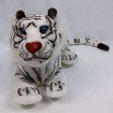 Rhode Island Novelty Realistic White Bengal Tiger Plush Stuffed Animal Toy 15"