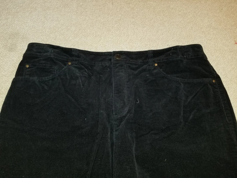 Pantalones Mujer-CHARTER CLUB-Pana Negra "Lexington Straight" Vaqueros-Estilo-16 Foto 2 de 4