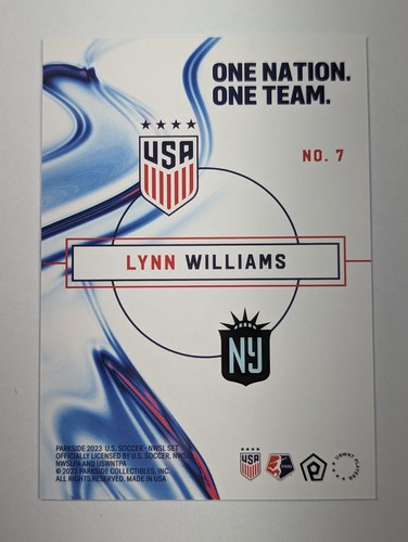 2023 Parkside USWNT One Nation One Team #7 Lynn Williams QTY - Picture 2 of 2