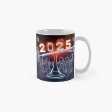 Lively new year party on space  Classic Mug , Gift For Family