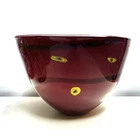 Large Barbini Murano Mille Fiori Art Glass Bowl Vase 1960s Italy