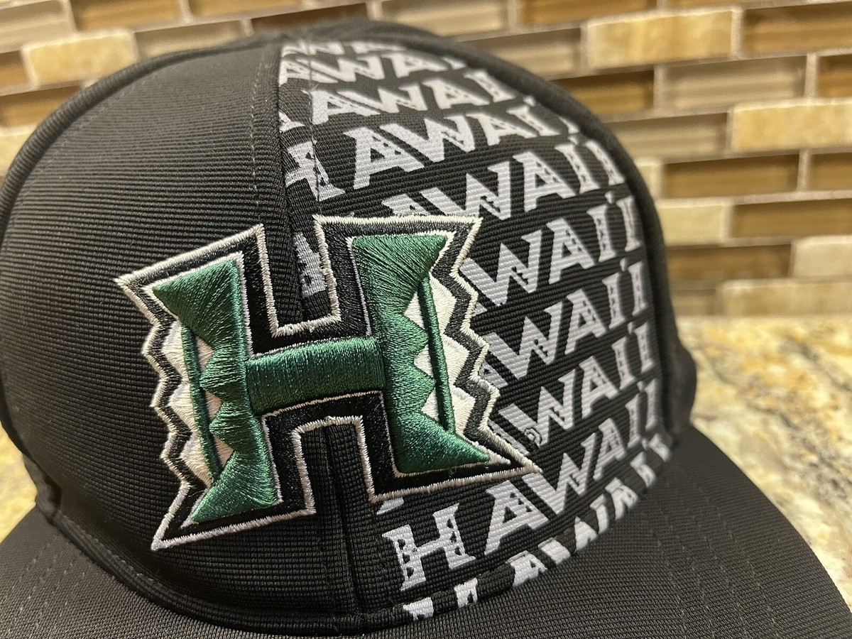University Of Hawaii Kop Distributors Black Green Flex Fit Hat