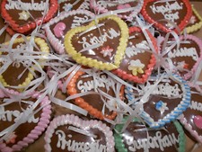 5 St.  Frische Lebkuchen Herzen Kirmes Jahrma...
