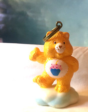 VTG Care Bears Attachable Figure BIRTHDAY BEAR Keychain 1980's