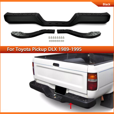 NewPaintable Rear Step Bumper For 1989-1995 Toyota Pickup DLX Black TO1102222