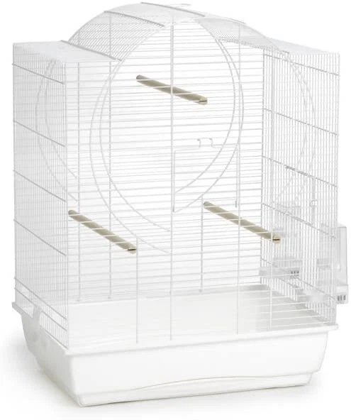 Cage pour Oiseaux Emma 72x54x38 CM Blanc Perruche Canaries Maison D'Oiseau - Photo 1/1