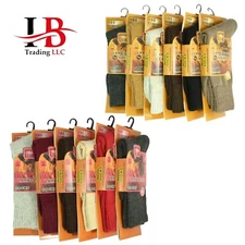 6 pairs Men's Winter Warm merino lamb wool Boots Thermal Crew Socks Size 9-13