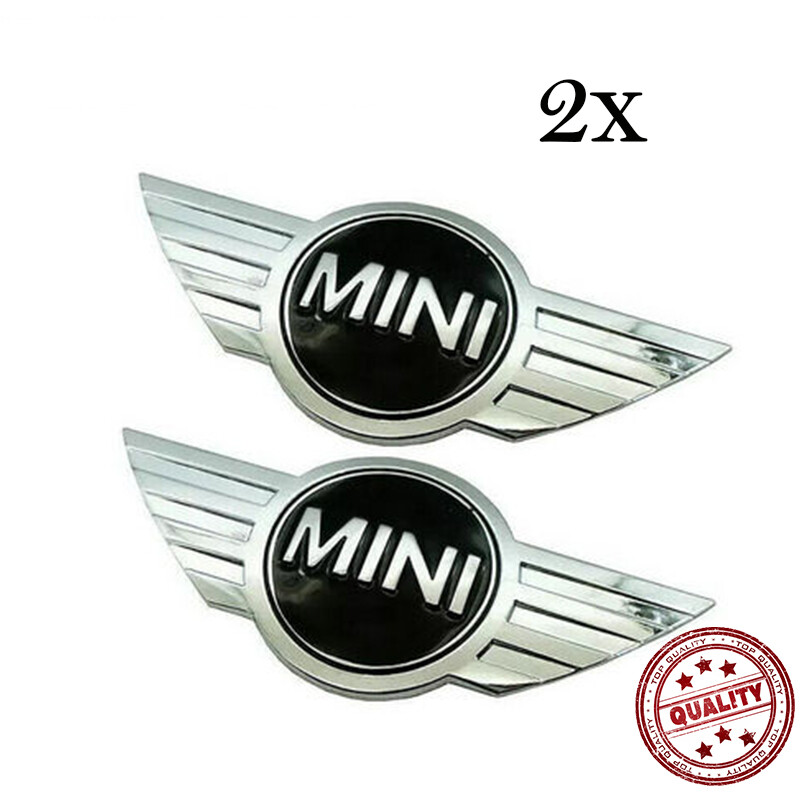 SET 2x Original Mini Chrome Metal Logo Cooper R50 R55 R56 R57 R58 R59  Emblemm