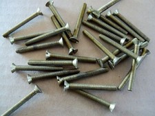 Brass Machine Screws - Slotted Flat Head - 8-32 x 1-1/2" - Fine Thread Bolts