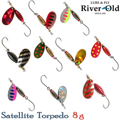River Old Satellite Torpedo 8 g Trout Spinner Assorted Colors