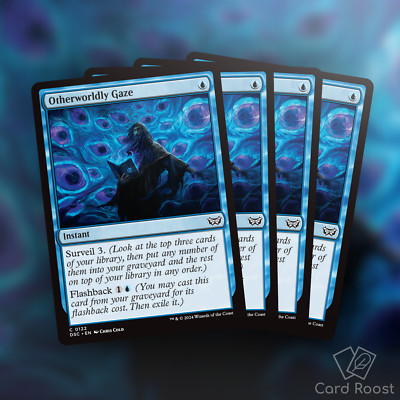 MTG Magic x4 Otherworldly Gaze 0122 Commander: Duskmourn DSC Playset