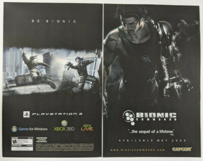 Bionic Commando Print Ad Game Poster Art PROMO Official PS3 Xbox 360 PC Capcom