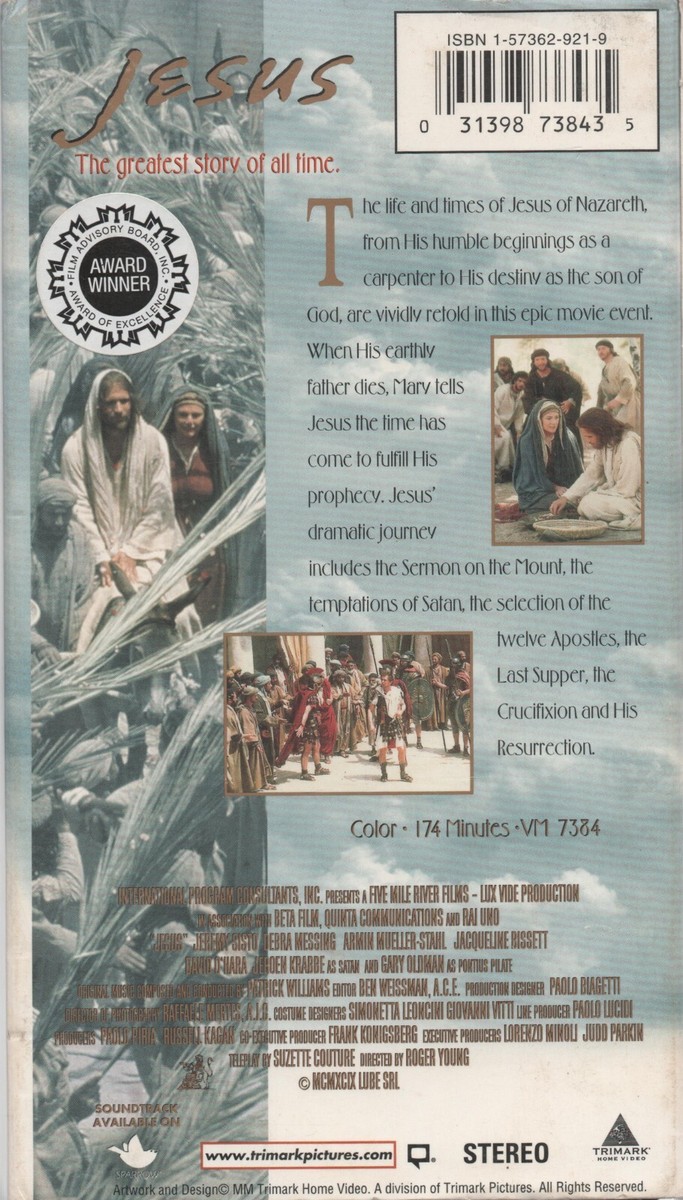 Jesus 1999 VHS Rare Hard To Find 2 Tape Set, Vintage Religious