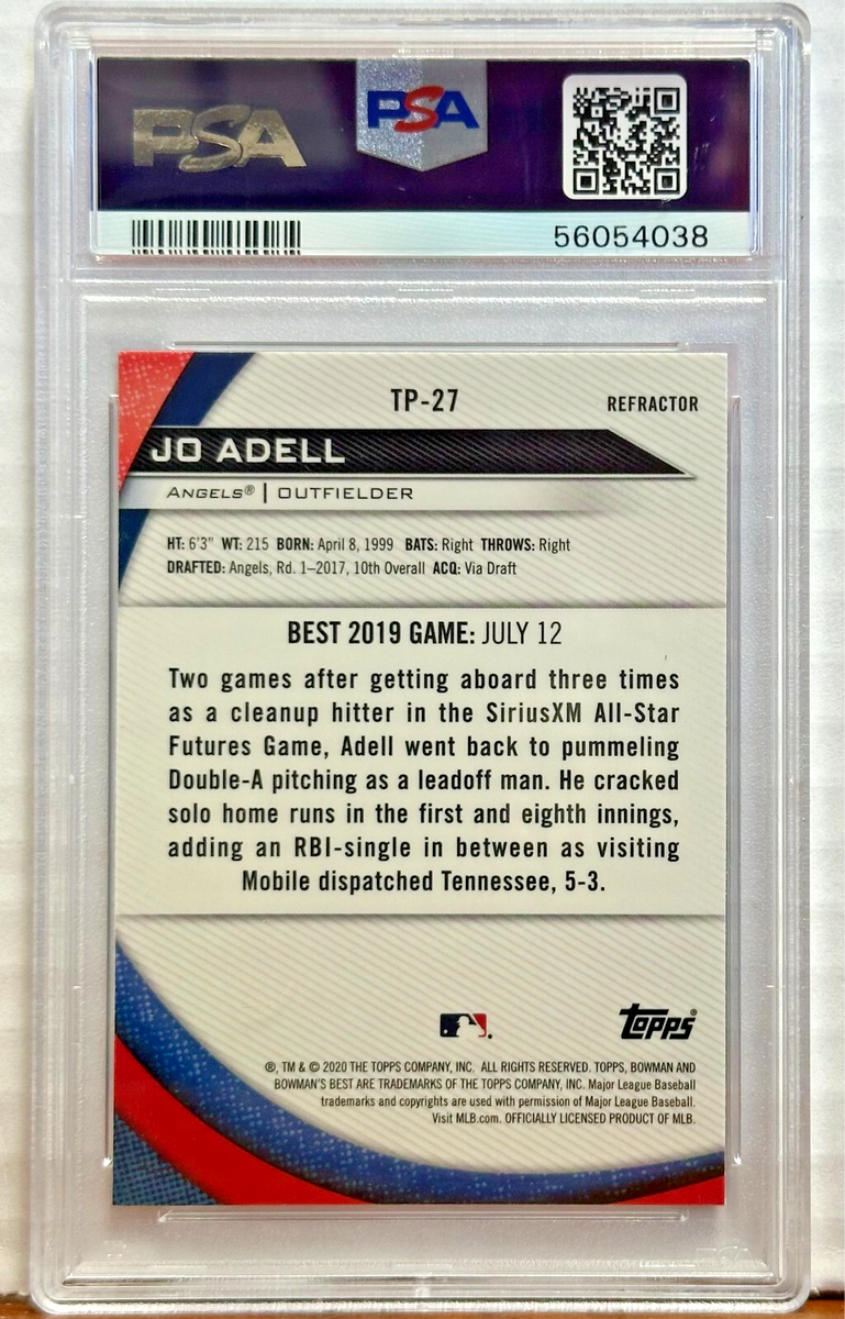 2020 Bowman Best TP27 Jo Adell Top Prospects Ref. PSA Gem Mint 10