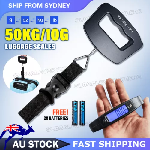 Portable Luggage Scale 50kg Hanging Electronic Weight Weighing Digital Travel