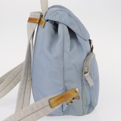 PRADA Backpack Nylon Light Blue Silver Auth 152581 | eBay display picture 3