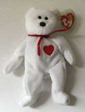 TY Beanie Baby - VALENTINO the White Bear (8.5 inch) - MWMT's