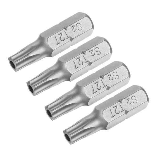 4Stk Torx-Bits 1/4-Zoll Sechskantschaft 25Mm Magnetischer Schraubendreher T27-image