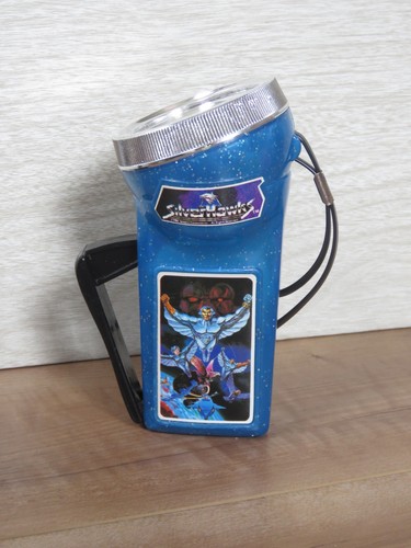 Vintage 1986 funktionierende Janex Silverhawks Mighty Light Taschenlampe Handschlaufe 5,5" ANSEHEN