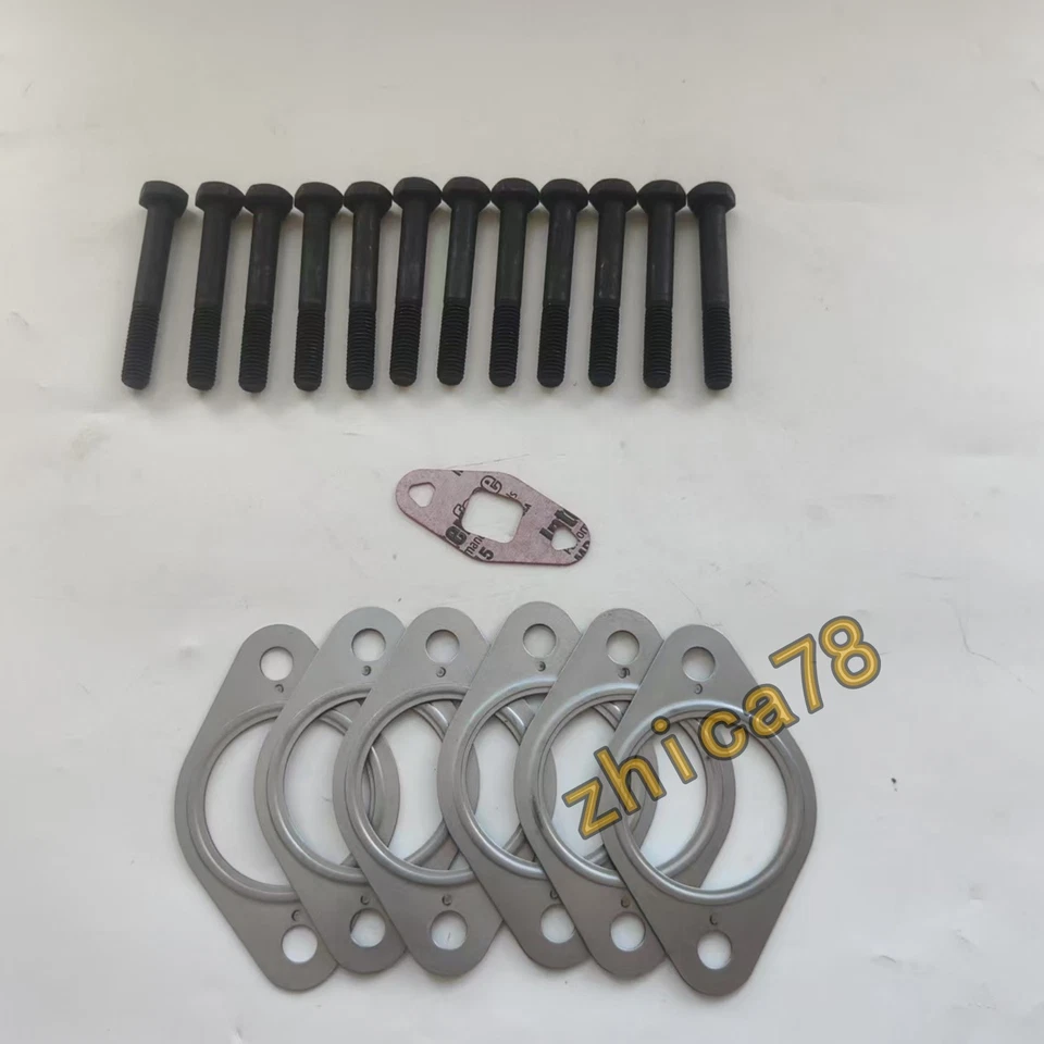 Fits Cummins 6c 6CT 8.3L Exhaust Manifold Gasket Set with Bolts 3932063/3929012 - Image 3 of 4