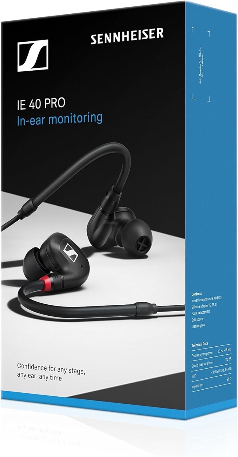 Sennheiser IE 40 Pro Molded In Ear Dynamic Monitoring (Clear) Original-Brand NEW