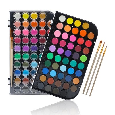 Artecho 48 Colors Watercolor Cake Set with 3 11.99 Ounce (Pack of 1), 48