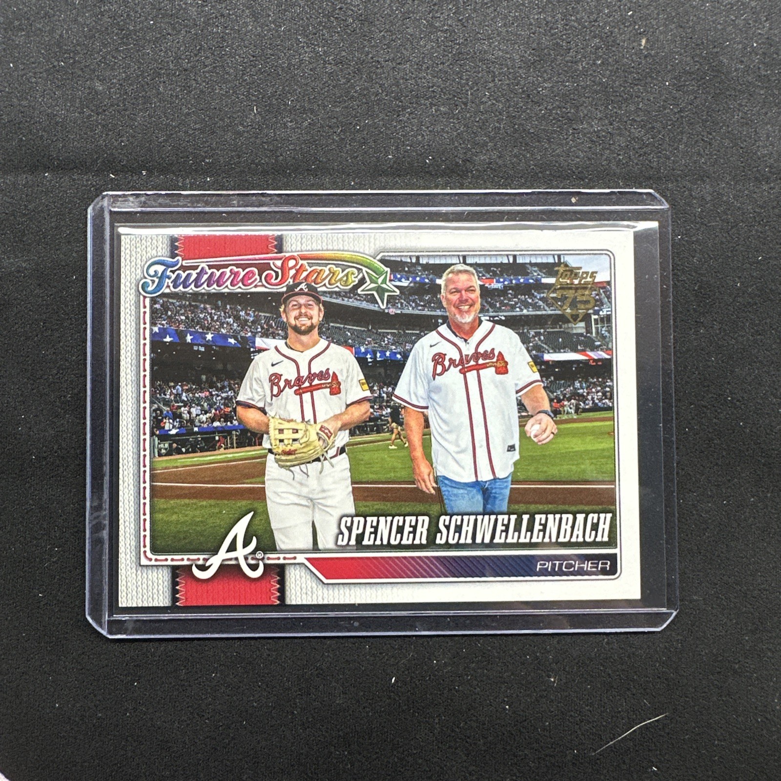 2026 Topps Series 1 Spencer Schwellenbach, Chipper Jones # 306 Golden Mirror