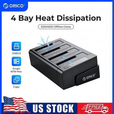 ORICO 2/3/4Bay 2.5'' 3.5'' USB 3.0 to SATA Hard Drive Docking Station with Clone